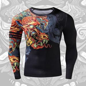 Flaming Dragon BJJ Rash Guard